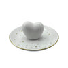 Ceramic Heart Trinkey Tray - White
