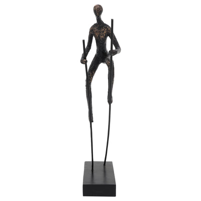 Resin 15" Man on Stilts - Bronze|Homme sur des échasses de 15 po en résine - bronze