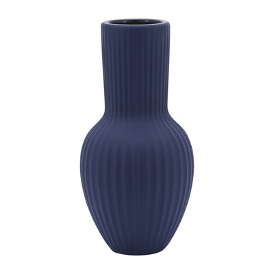 Ceramic 11" Bouquet Vase - Navy|Vase en forme de bouquet de 11 po en céramique - bleu marine