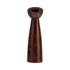Wood 11\" Slanted Candle Holder - Brown