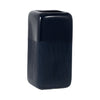 Ceramic 12\" Squared Groove Vase - Navy Blue