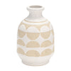 Ceramic 10\" Half Circles Vase - Ivory