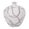 Ceramic 9\" Round Globe Vase - White