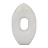 Marble 9\" Oval Sculpture - White