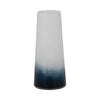 Glass 11\" Blue Waters Vase - Blue and White