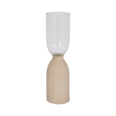 Ecomix Glass 15" Vase - Ivory|Vase Ecomix de 15 po en verre - ivoire