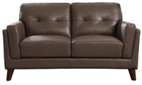 Hydeline Rowan Leather Loveseat - Brown