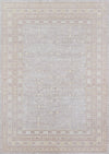 Valeria Traditional 9'3\" x 11'10\" Area Rug in Grey Indoor Area Rug