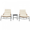 Sunset Modern 3-Piece Conversation Set in Cream