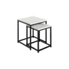 Quartz Two Square Nested Tables Marble Top