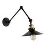Dainolite Vintage 1 Light Adjustable Wall Sconce Black Finish Lamp