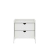 Coney Mid-Century Modern 20\" Nightstand in White (2-Drawer)