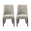 Beever Modern Wood Chenille Dining Chair in Taupe - Set of 2