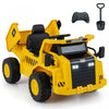 Costway Kids Ride On Dump Truck With 2.4g Remote Control Working Megaphone Sand Shovel