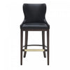 Blair Modern Wood Upholstered Barstool in Black