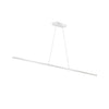 Dainolite Array LED Horizontal Pendant 30w 48\" Matte White Finish White Acrylic Diffuser Lamp