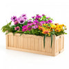 Costway Outdoor Wooden Planter Box Folding Raised Garden Plant Container W/drainage Hole