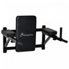 Soozier Wall Mounted Dip Station Multi-function Power Tower Set Home Gym Pull Up Bar Chin Up Exercise Bar Knee Raise Triceps Leg Dipping Raise Rack Black