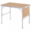 Outsunny 3ft Picnic Table with Slide Shelf Portable Aluminum Folding Table
