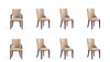 Shubert Modern 8-Piece Dining Chair Set in Tan