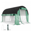 Outsunny Walk-in Tunnel Greenhouse Plant Hot House with Sunshade Net, Green