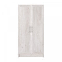 Elite Accent Storage Cabinet with Panel Doors & 3 Shelves - Rustic White