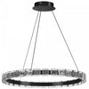 Dainolite Camila Chandelier 28w LED Matte Black With Crystal Glass Lamp