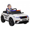 Qaba 12v Electric Car For Kids, Battery Powered Ride-On Kids Car Police Car With Remote Control, 4 Spring Suspension Wheels, Transport Wheel, Siren, Music, Light, Horn, White