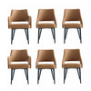 Tremont Modern 6-Piece Dining Chair Set in Saddle