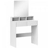 HOMCOM Makeup Vanity Desk with Mirror, Drawers, White