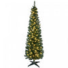 Homcom 7' Prelit Artificial Christmas Tree With Warm White Led Lights