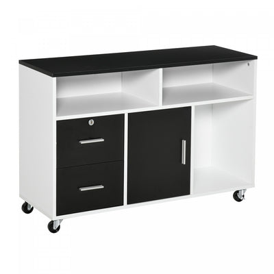 Homcom File Cabinet With 2 Lockable Drawers|Homcom Classeur Avec 2 Tiroirs Verrouillables