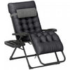 Outsunny Padded Zero Gravity Chair, Folding Recliner Chair, Black