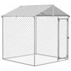 Pawhut Outdoor Dog Kennel Dog Run With Waterproof, Uv Resistant Cover For Small And Medium Sized Dogs, 6.6' X 6.6' X 7.8', Silver