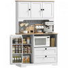 HOMCOM 64\" Kitchen Pantry Cabinet, Kitchen Hutch with 3 Cabinets, 2 Drawers