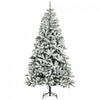 Homcom Snow Flocked Artificial Christmas Tree With Realistic Branches Tips