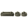 Tribeca Mid-Century Modern 3-Piece Sofa Set in Olive Green