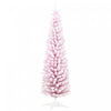 Homcom Pencil Artificial Christmas Tree With Snow-flocked Branches