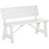 Outsunny Wooden Garden Bench For Outdoor,white