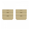 Payton Modern 26\" Nightstand in Natural Oak (3-Drawer) - Set of 2