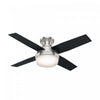 Dempsey Low Profile Ceiling Fan with Light Fixture - Grey