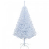 HOMCOM 5' Artificial Christmas Tree with 536 Branch Tips Metal Stand White