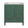 Katherine 30\" Solid Wood Bathroom Vanity With Sink Combo - Green