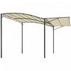 Outsunny 10x8ft Patio Metal Gazebo With Extendable Side Awning Outdoor Shelter Garden Sun Shade Canopy Deck Door Window Awning Cream White