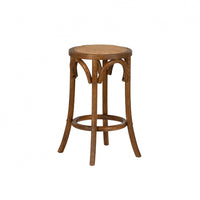Rae Backless Rattan Counter-Height Stool - Walnut