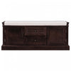 Boyce Solid Wood Storage Bench With 4-door Shoe Cabinet With Cushion -Espresso