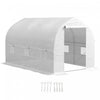 Outsunny 11.5' X 6.6' X 6.6' Portable Walk-in Tunnel Greenhouse, White