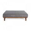 Harrison Large Ottoman Coffee Table with Faux Leather and Storage Function - Grey