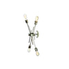 Dainolite Nebraska 4 Light Wall Sconce Burnished Chrome Finish Lamp
