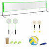 Soozier Portable Badminton Set, Pickleball Volleyball Badminton Net Set